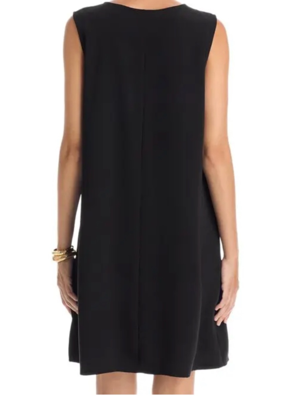 Caroline Rose 3x black scoop neck basic sleeveless dress - Picture 2 of 6